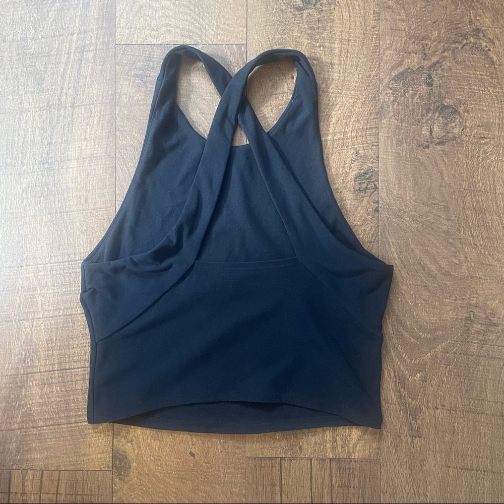 Abercrombie & Fitch black cross cross tank